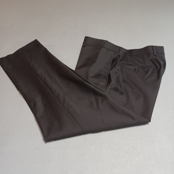 Calvin Klein Other - Calvin Klein Mens Wool Blend Dress Pants Charcoal Grey Flat Front‎ 33W x 30L
